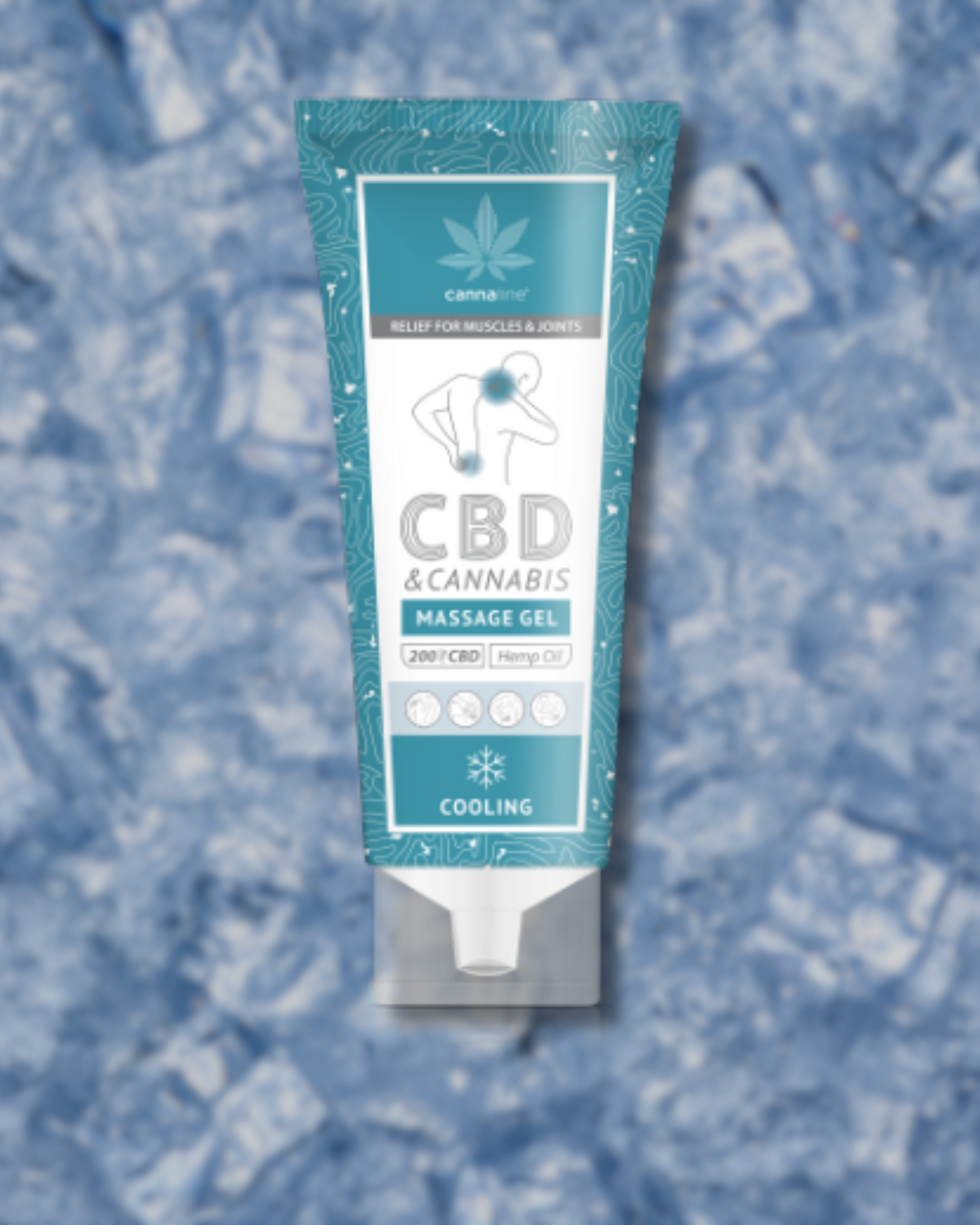 CBD gel for cold effect massage 200ml/200mg of CBD - Cannaline