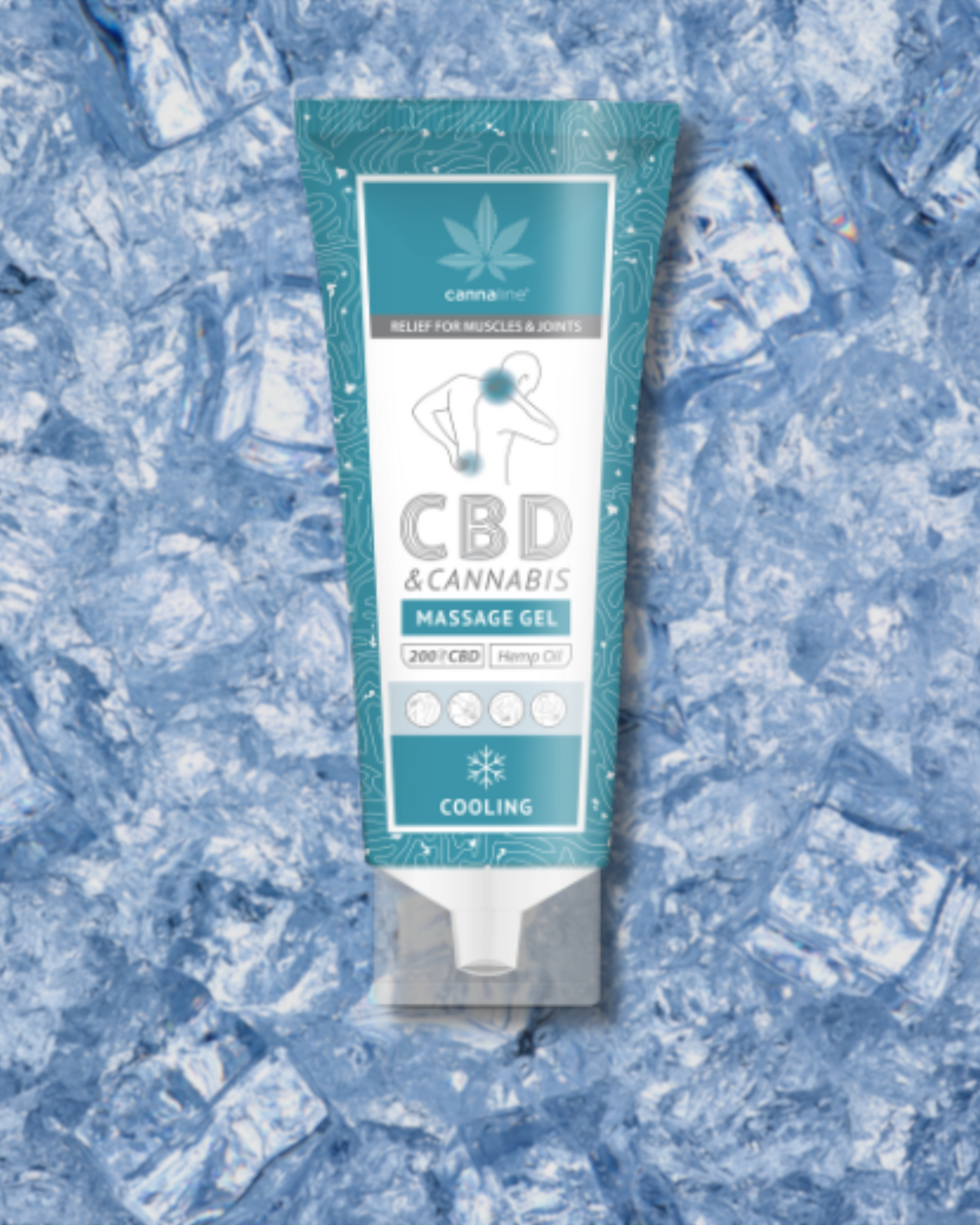 CBD gel for cold effect massage 200ml/200mg of CBD - Cannaline
