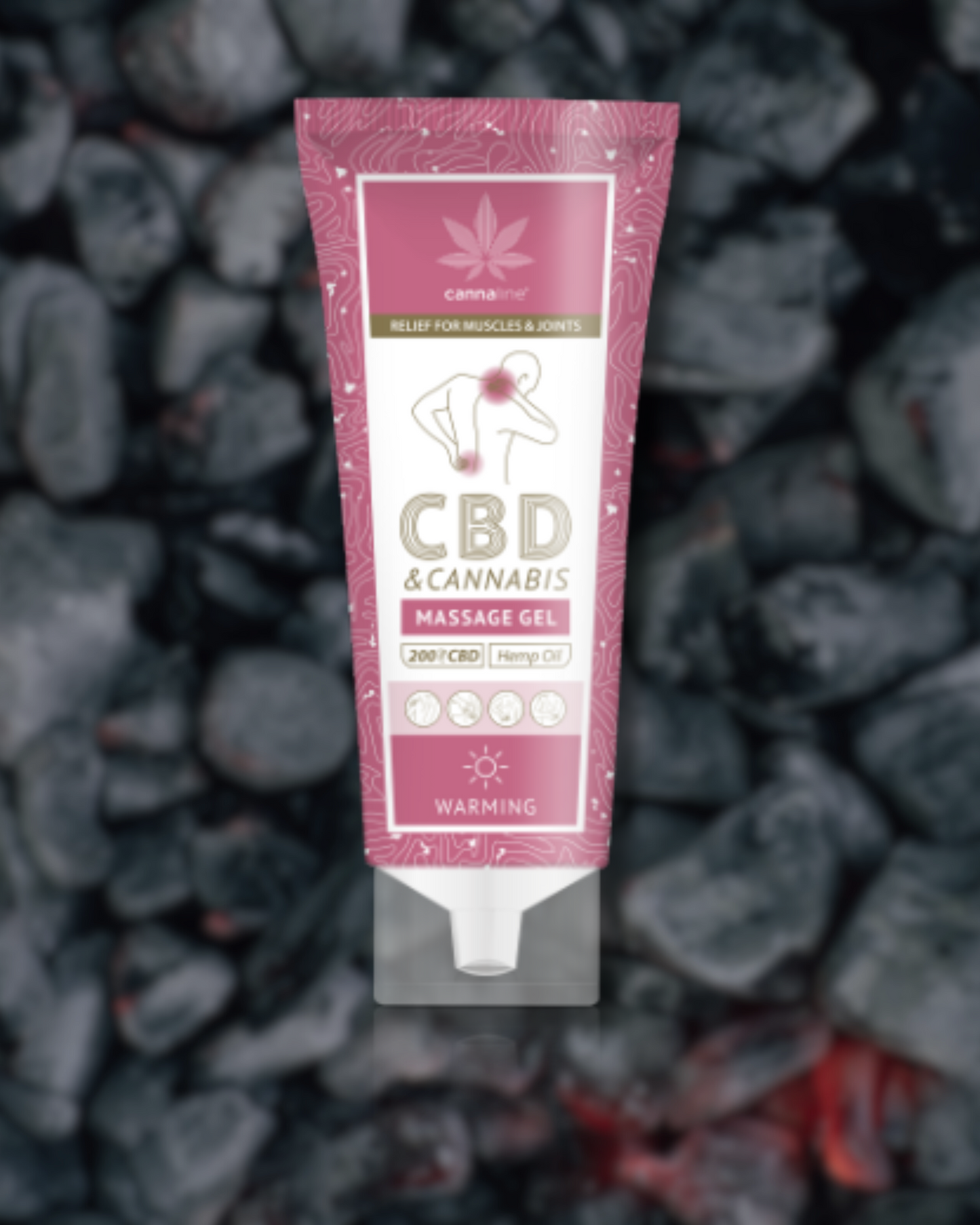 CBD gel for heat effect massage 200ml/200mg of CBD - Cannaline