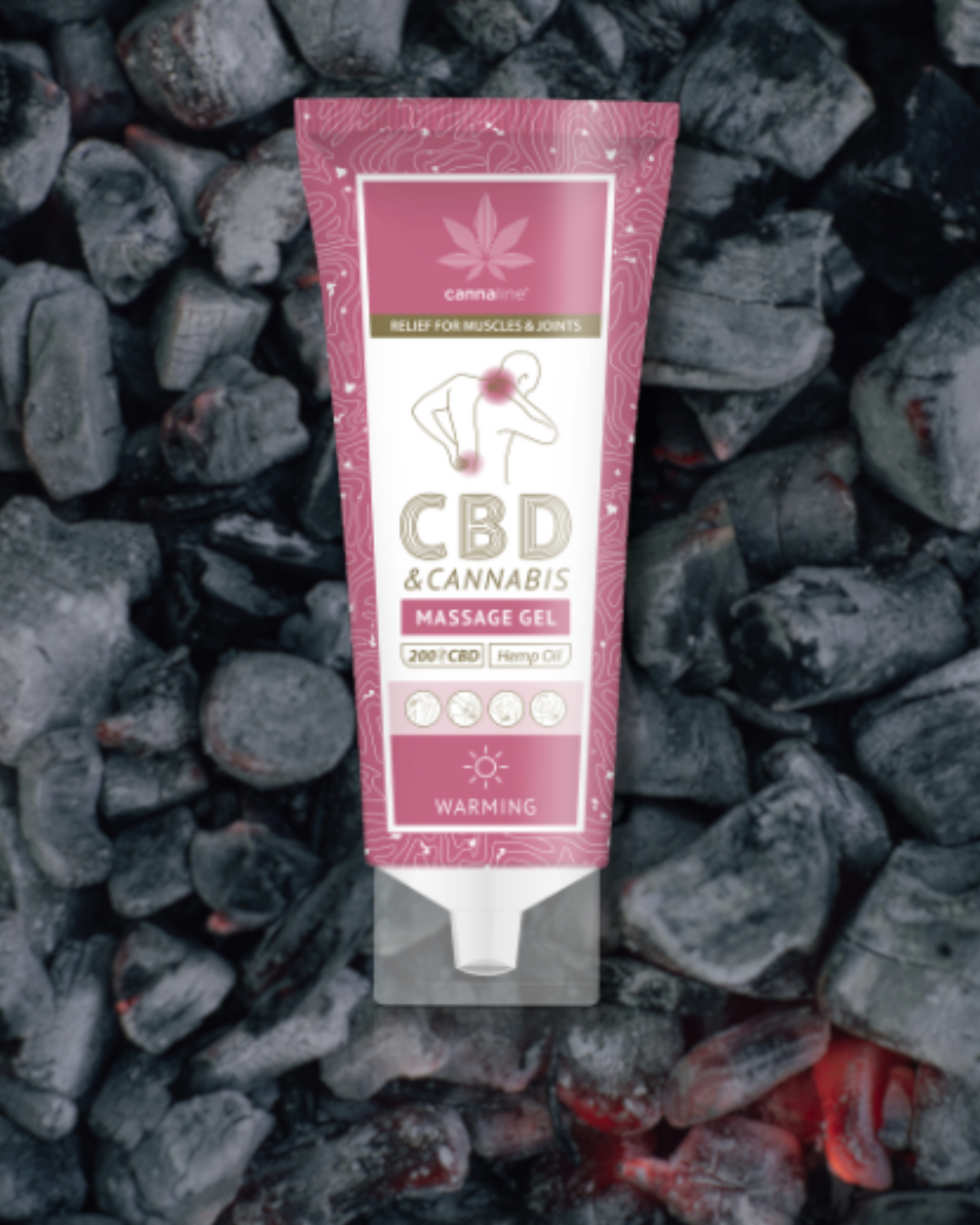 CBD gel for heat effect massage 200ml/200mg of CBD - Cannaline
