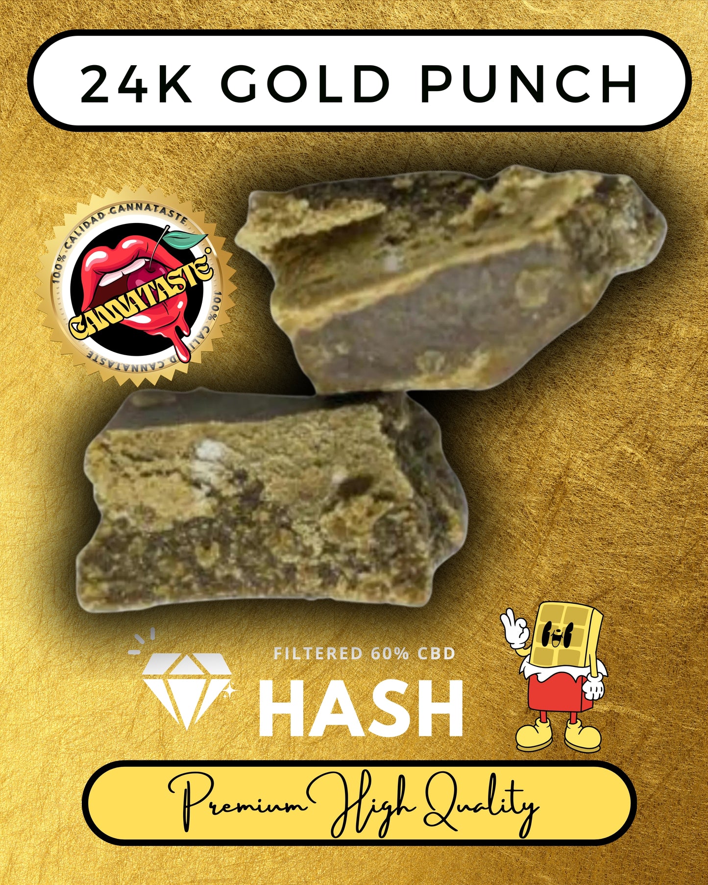 24K Gold Punch Hash CBD by Cannataste