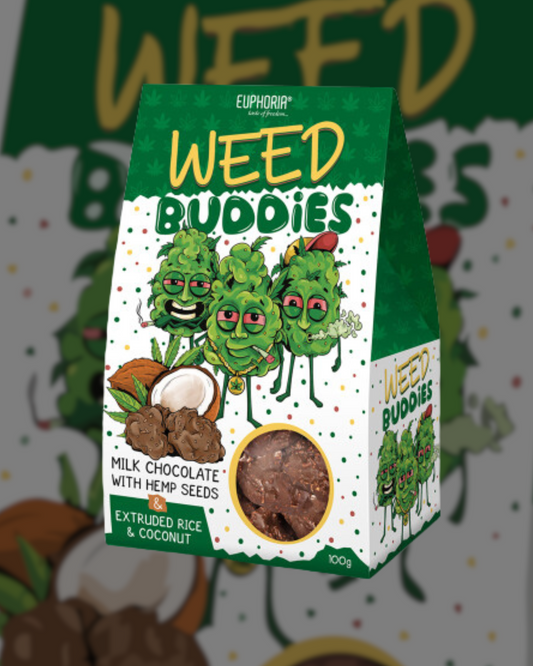 Chocolatinas Weed Buddies Milk Chocolate 100g EUPHORIA