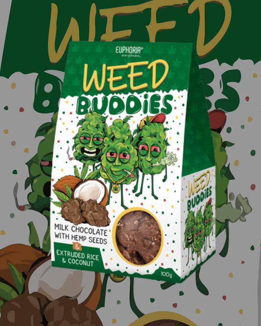 Chocolatinas Weed Buddies Milk Chocolate 100g EUPHORIA