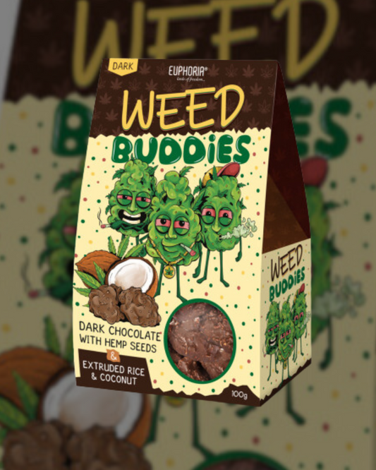 Chocolatinas Weed Buddies Dark Chocolate 100g EUPHORIA
