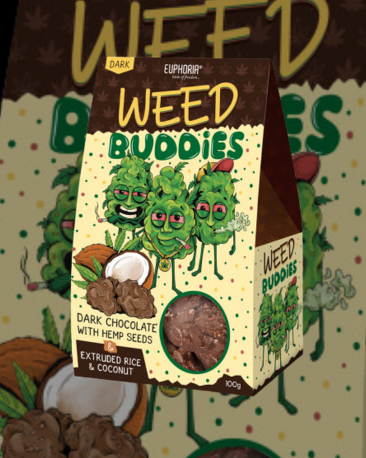 Chocolatinas Weed Buddies Dark Chocolate 100g EUPHORIA